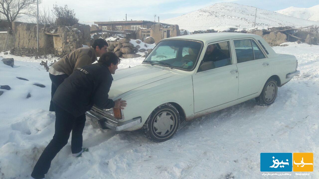 تصاویری روستای میدانجیق در یک روز برفی